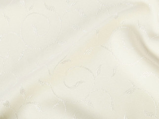 Luxus teflonbevonatú asztlterítő - tej színű, nagy ornamentekkel - kör alakú