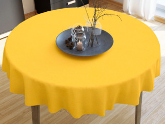 LONETA dekoratív asztalterítő - mélysárga - kör alakú