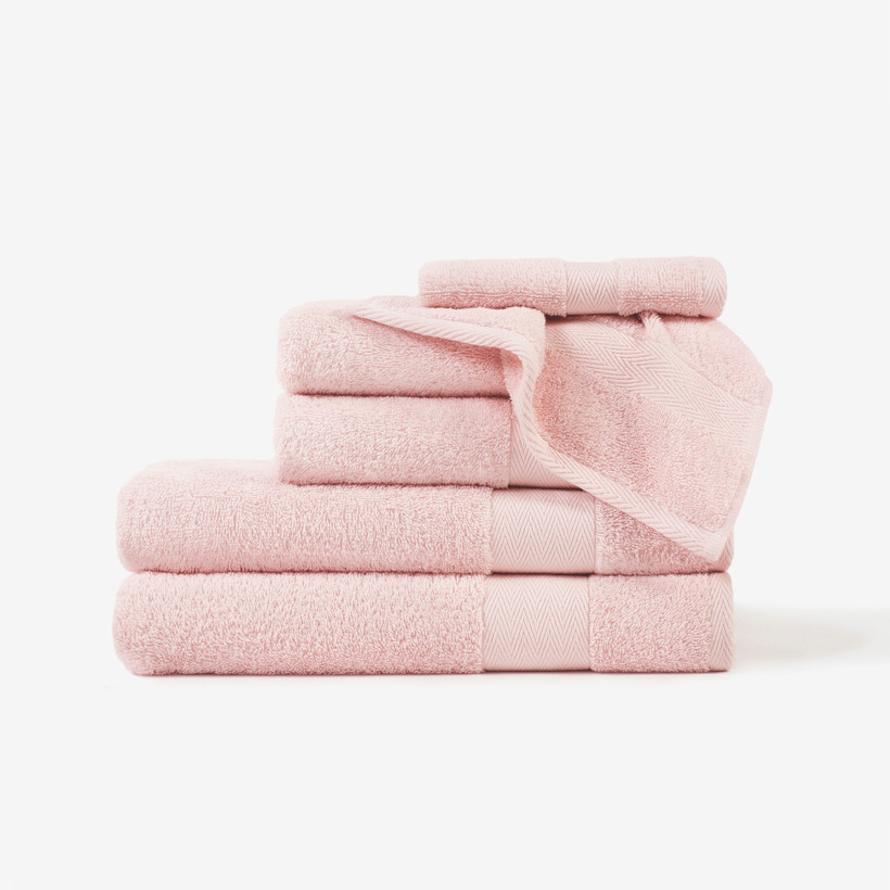 Frottír törölköző / fürdőlepedő Mali - pasztell rózsaszín