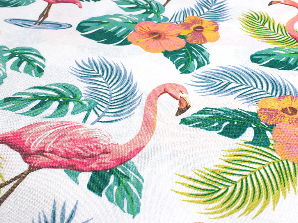 Dekoratív anyag LONETA - WAIKI 701 Flamingó madarak