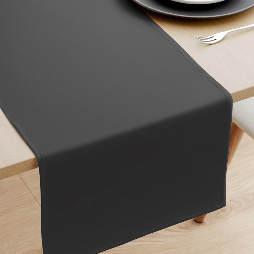 Dekoratív asztali futó Rongo Deluxe - antracit, szatén fényű