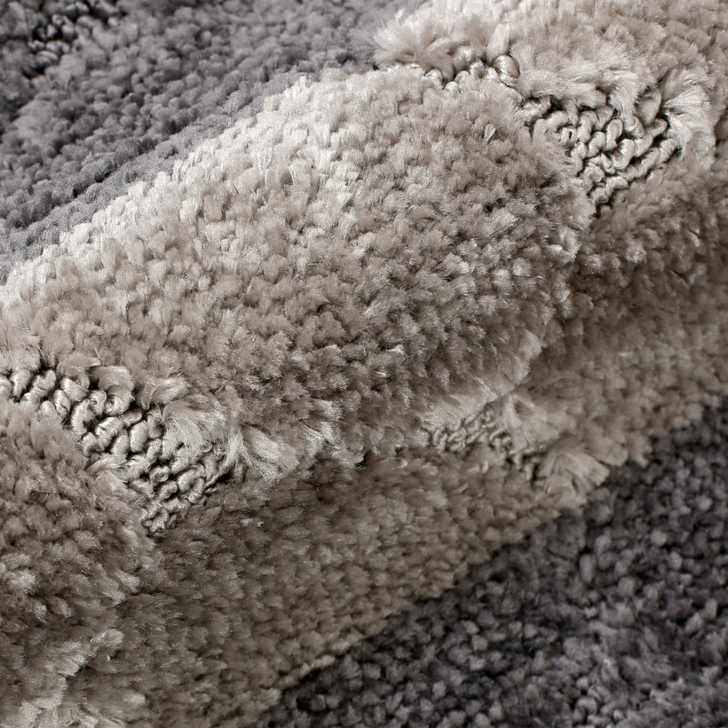 Extra sűrűn szőtt fürdőszobai szőnyeg - szürke csíkok 50x40 cm