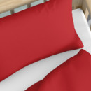 Gyermek pamut ágyneműhuzat kiságyba - piros