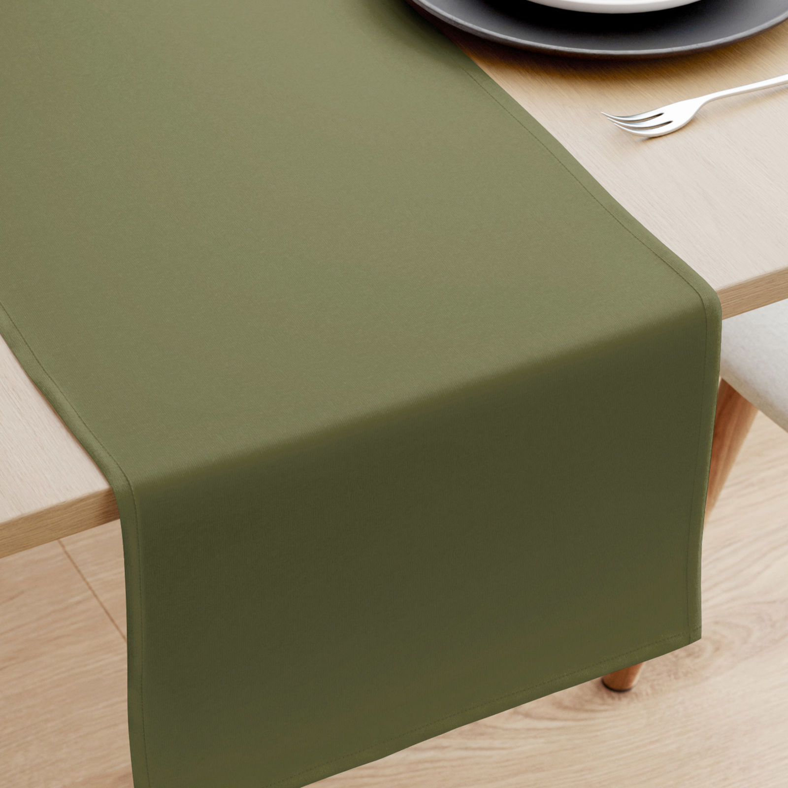 Pamut asztali futó - olivaszínű