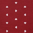 Dekoratív anyag LONETA - AMORE C - 401 - fehér szívek piros alapon - szélesség 140, 280 cm
