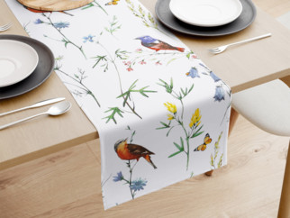 Pamut asztali futó - színes madarak