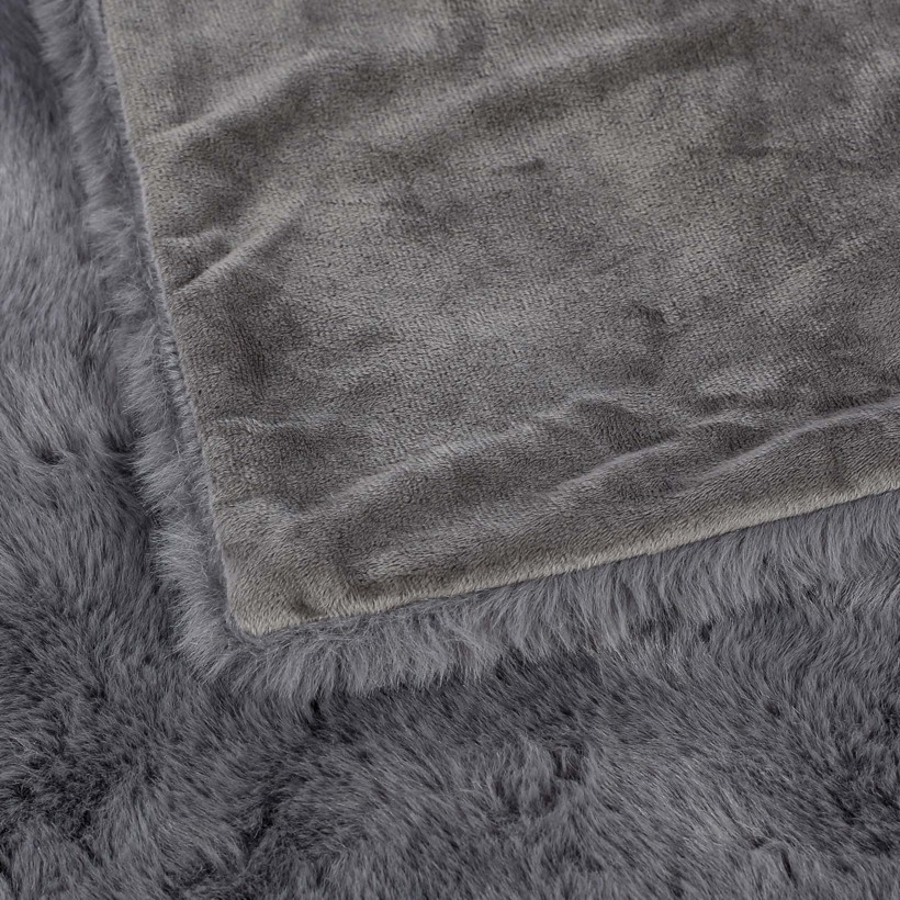 Luxus mikroszálas takaró - sötétszürke